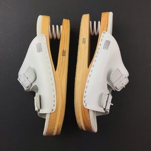 Worishofer Springheel Sandals Clogs White Wood 7.5